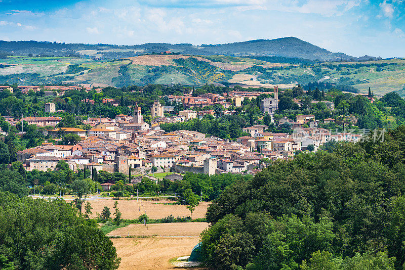 Asciano(锡耶纳)Val d' orcia -全景城市